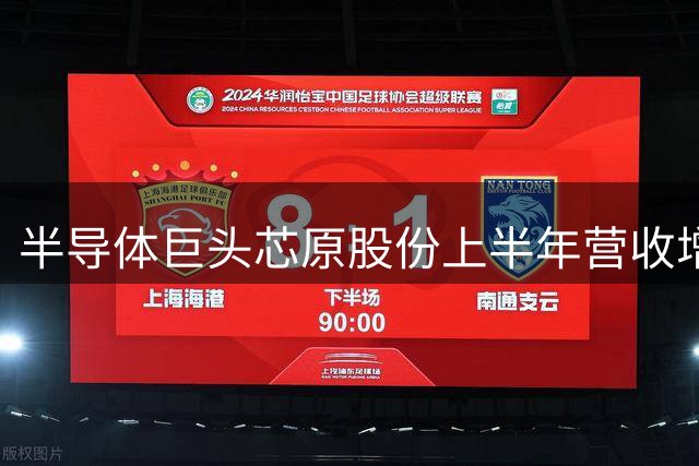 半导体巨头芯原股份上半年营收增长超90% 净亏扩大至6.12亿